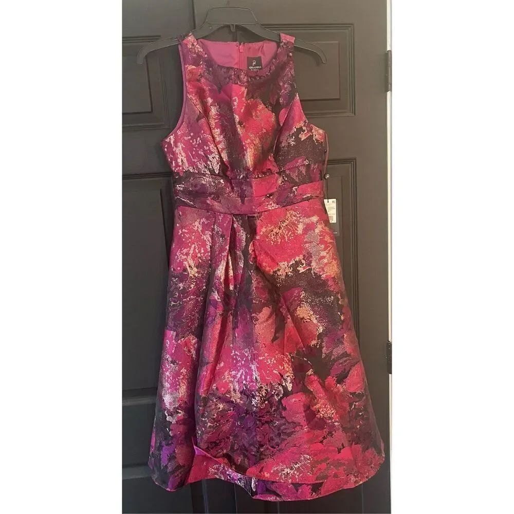 Adrianna Papell | Jacquard Tea Length Dress